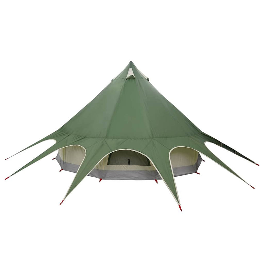 Teepee Tent met dak Groen en Grijs 600 x 600 x 347 cm