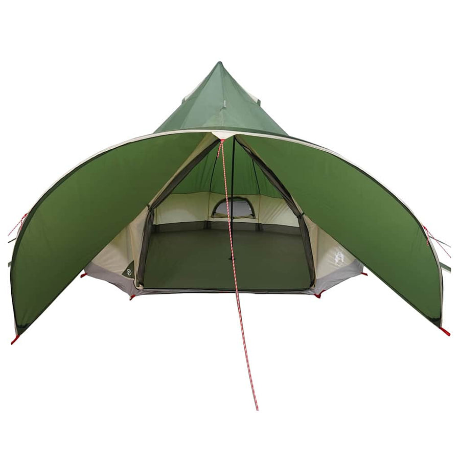 Teepee Tent met dak Groen en Grijs 600 x 600 x 347 cm