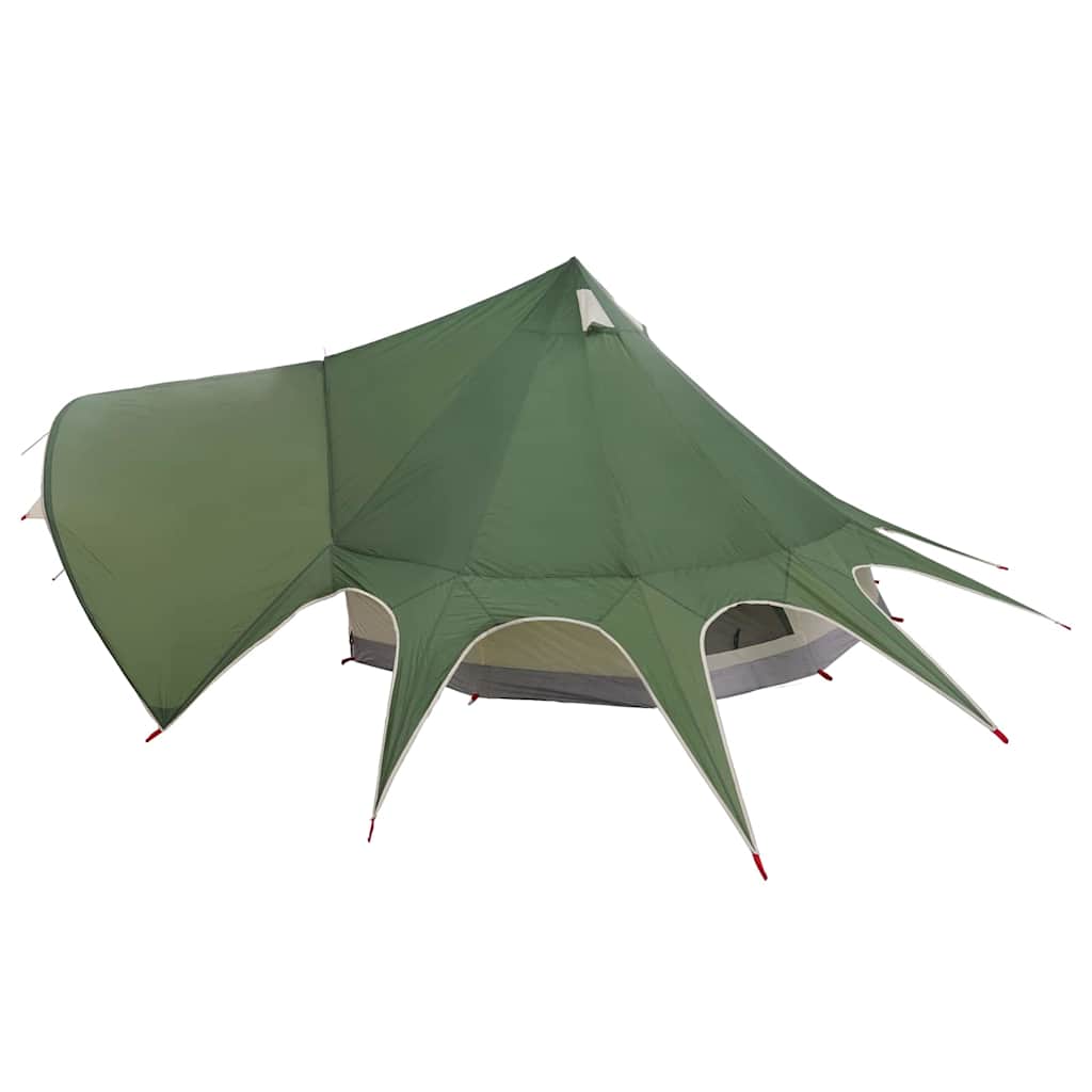 Teepee Tent met dak Groen en Grijs 600 x 600 x 347 cm