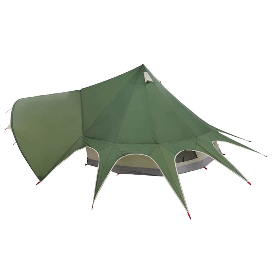 Teepee Tent met dak Groen en Grijs 600 x 600 x 347 cm