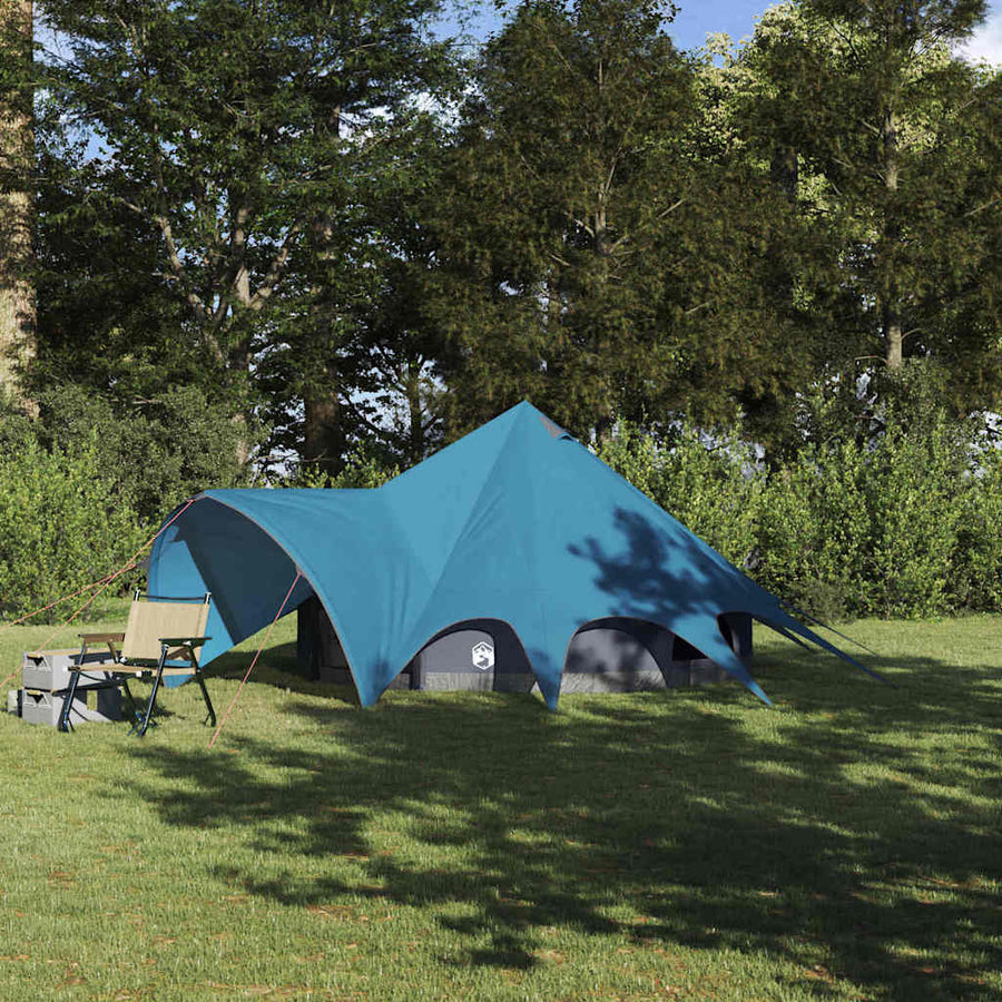 Teepee Tent met dak Blauw en Grijs 600 x 600 x 347 cm