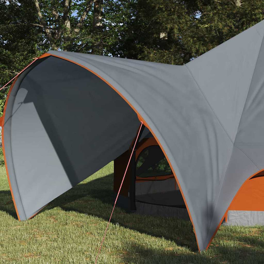 Teepee Tent met dak Grijs en Oranje 600 x 600 x 347 cm