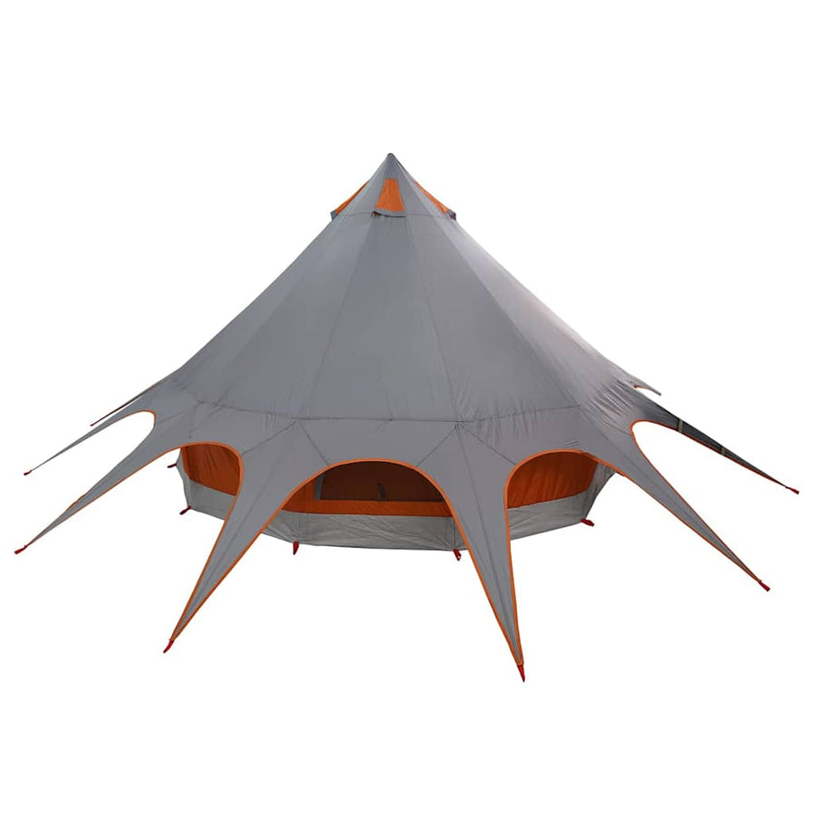 Teepee Tent met dak Grijs en Oranje 600 x 600 x 347 cm