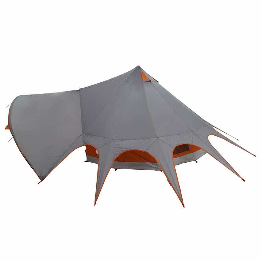 Teepee Tent met dak Grijs en Oranje 600 x 600 x 347 cm