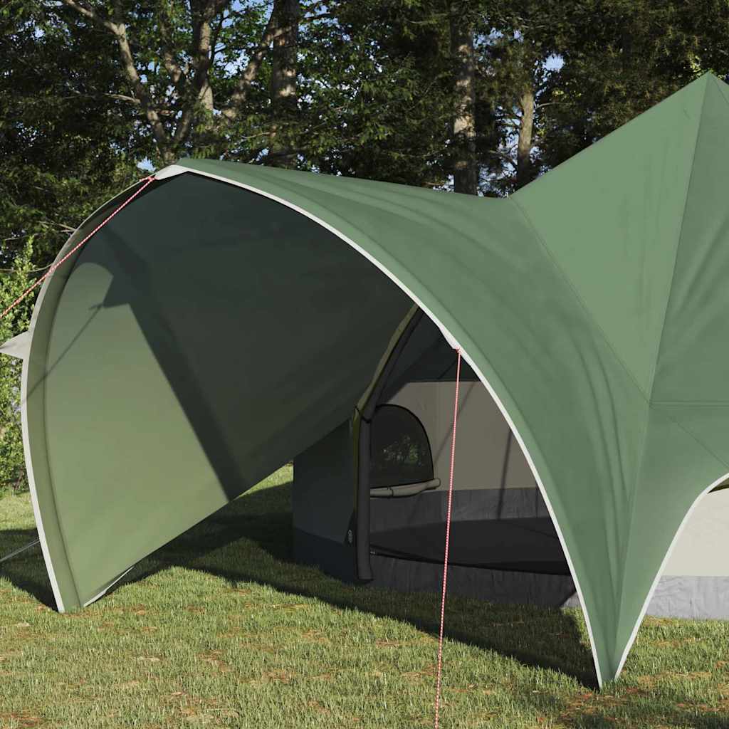 Teepee Tent met dak Groen en Grijs 600 x 600 x 347 cm