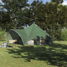 Teepee Tent 5-Person with Roof Green and Grey 600 x 600 x 347 cm