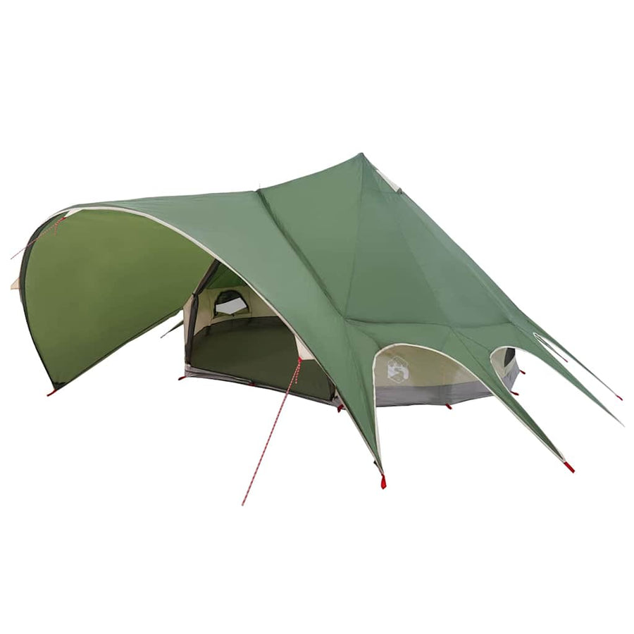 Teepee Tent met dak Groen en Grijs 600 x 600 x 347 cm