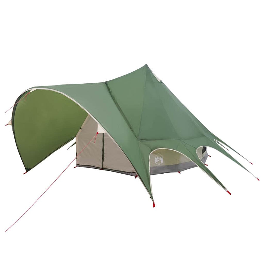 Teepee Tent met dak Groen en Grijs 600 x 600 x 347 cm