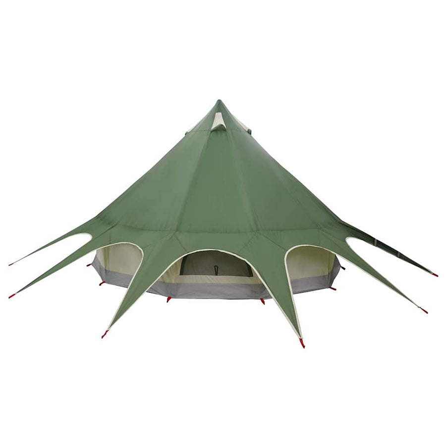 Teepee Tent met dak Groen en Grijs 600 x 600 x 347 cm