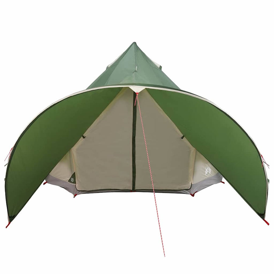 Teepee Tent met dak Groen en Grijs 600 x 600 x 347 cm
