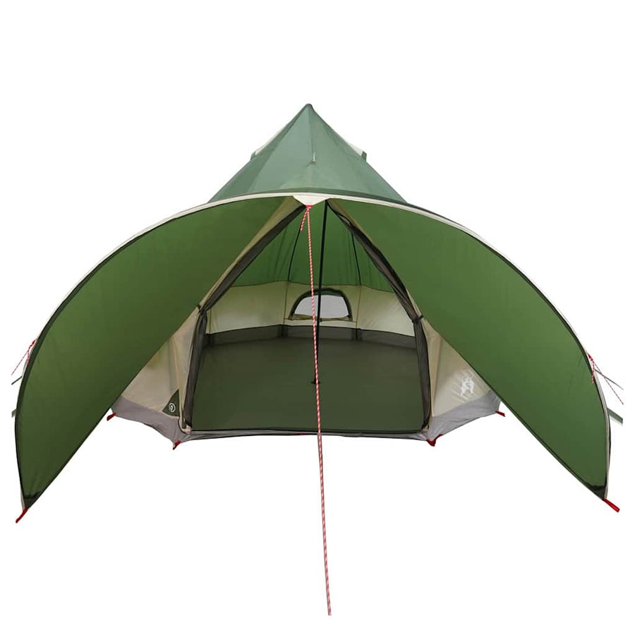 Teepee Tent met dak Groen en Grijs 600 x 600 x 347 cm