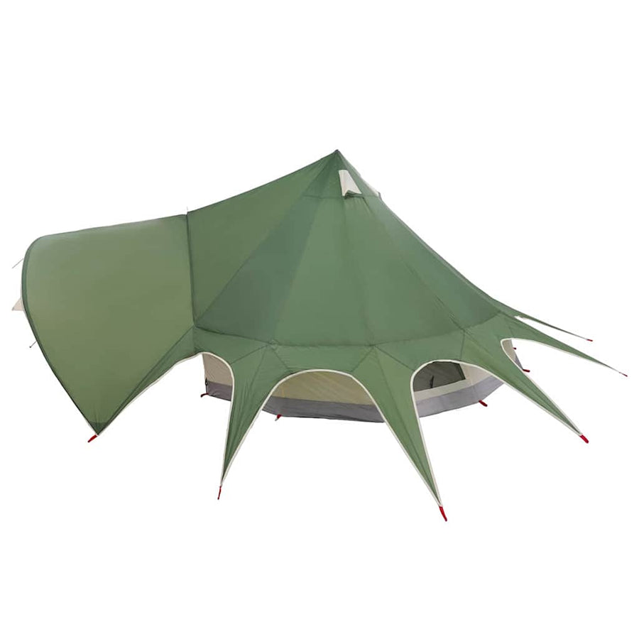 Teepee Tent met dak Groen en Grijs 600 x 600 x 347 cm