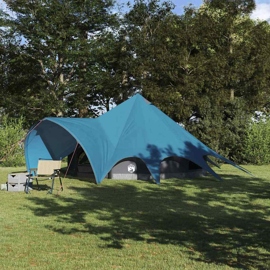 Teepee Tent met dak Blauw en Grijs 600 x 600 x 347 cm