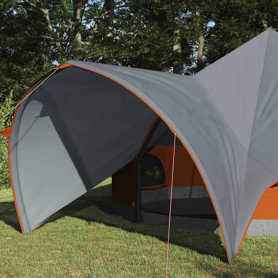 Teepee Tent met dak Grijs en Oranje 600 x 600 x 347 cm
