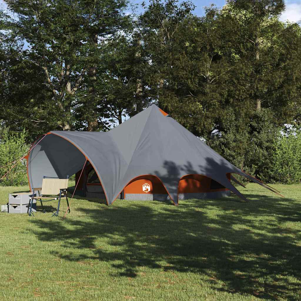 Teepee Tent met dak Grijs en Oranje 600 x 600 x 347 cm