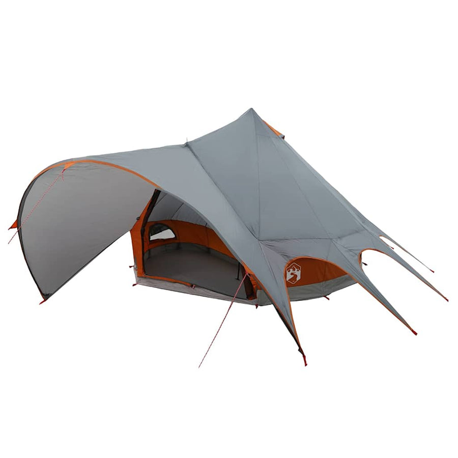 Teepee Tent met dak Grijs en Oranje 600 x 600 x 347 cm