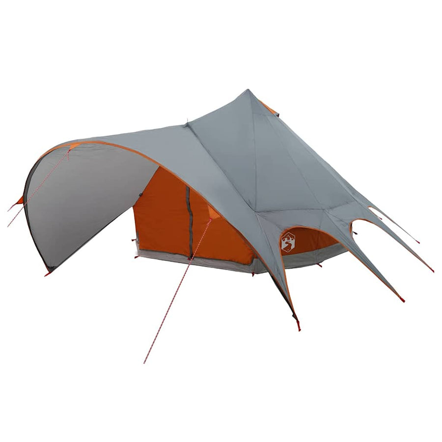 Teepee Tent met dak Grijs en Oranje 600 x 600 x 347 cm