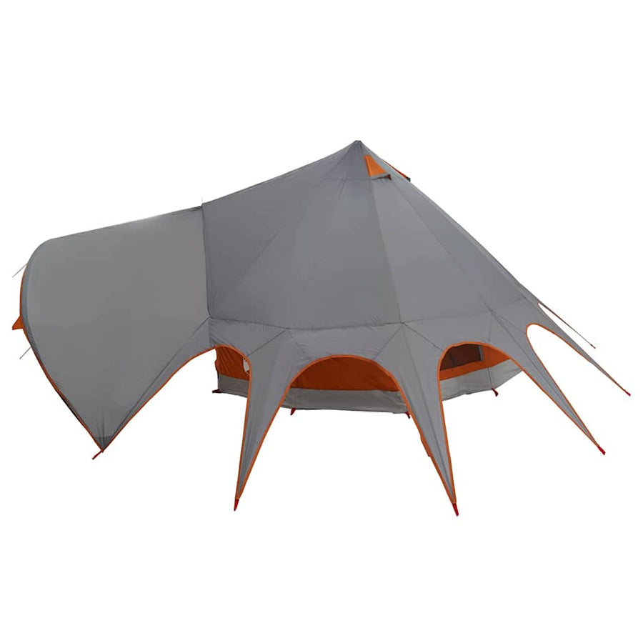 Teepee Tent met dak Grijs en Oranje 600 x 600 x 347 cm