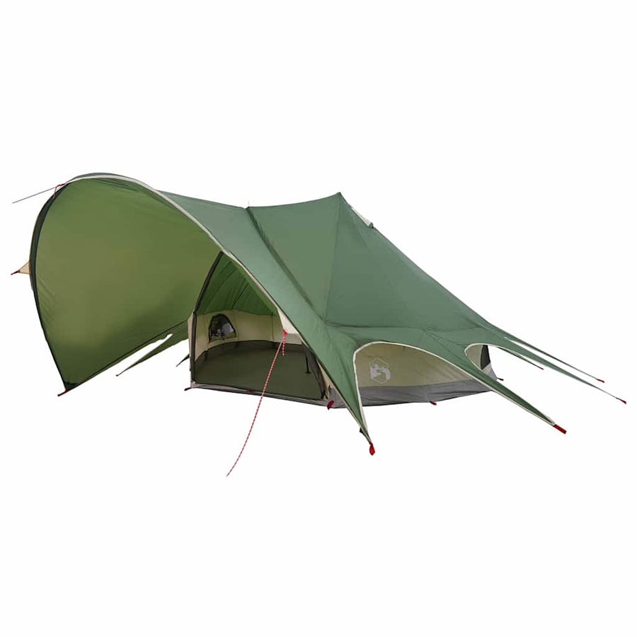 Teepee Tent met dak Groen en Grijs 600 x 600 x 347 cm
