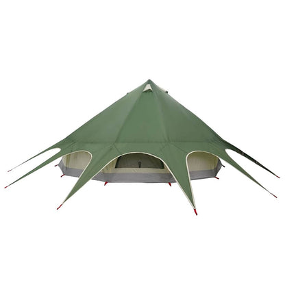 Teepee Tent met dak Groen en Grijs 600 x 600 x 347 cm