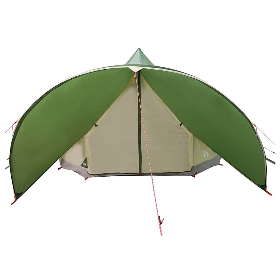 Teepee Tent met dak Groen en Grijs 600 x 600 x 347 cm
