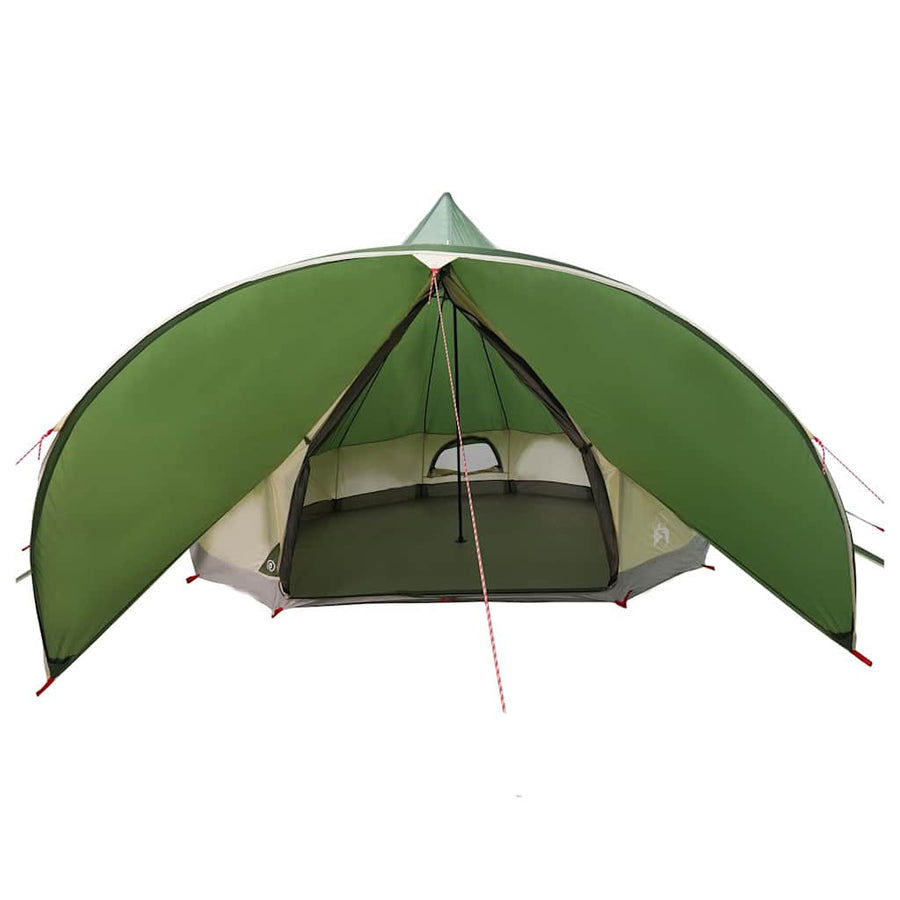Teepee Tent met dak Groen en Grijs 600 x 600 x 347 cm