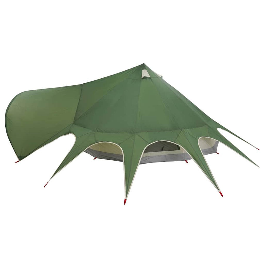 Teepee Tent met dak Groen en Grijs 600 x 600 x 347 cm