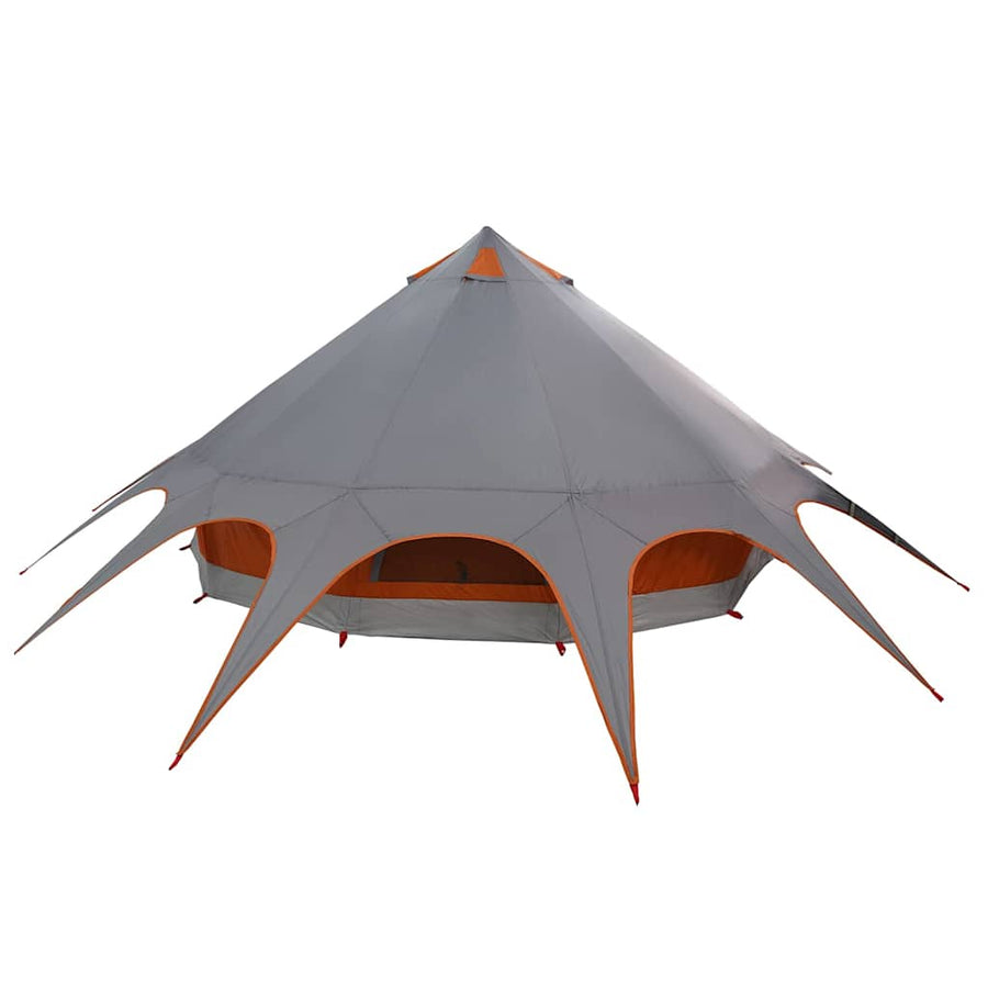 Teepee Tent met dak Grijs en Oranje 600 x 600 x 347 cm