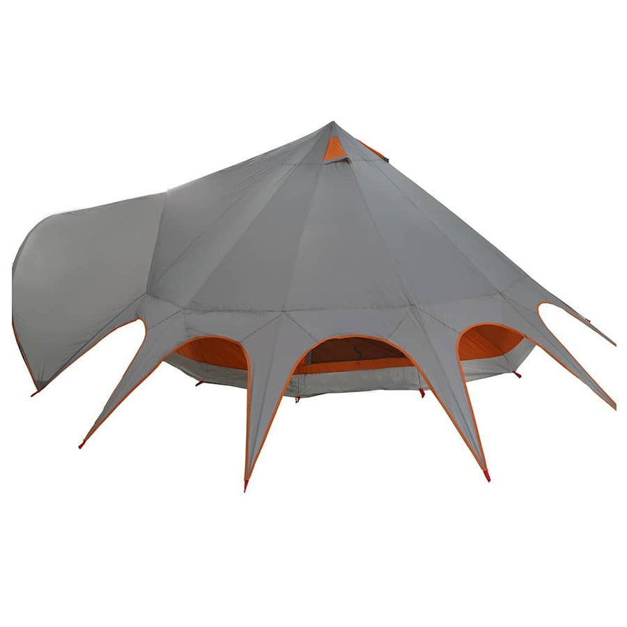 Teepee Tent met dak Grijs en Oranje 600 x 600 x 347 cm