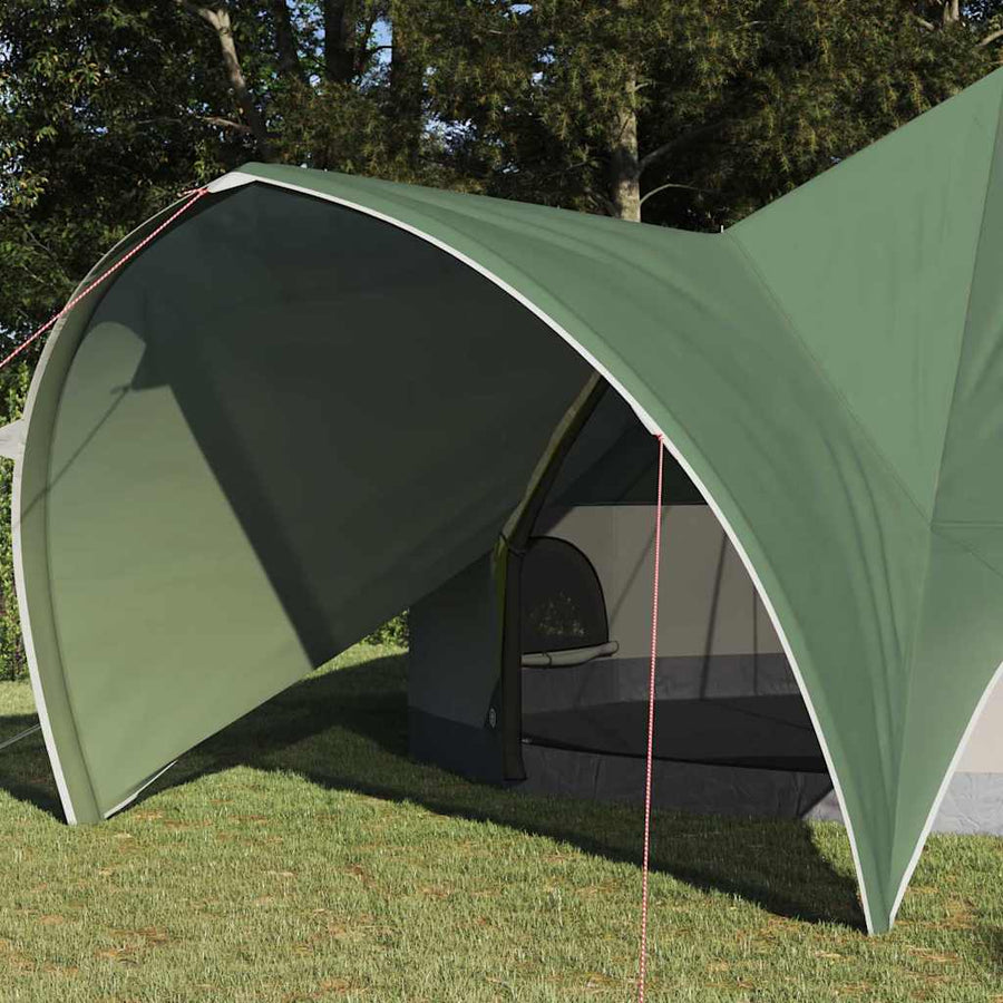 Teepee Tent met dak Groen en Grijs 600 x 600 x 347 cm