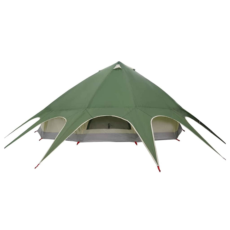 Teepee Tent met dak Groen en Grijs 600 x 600 x 347 cm