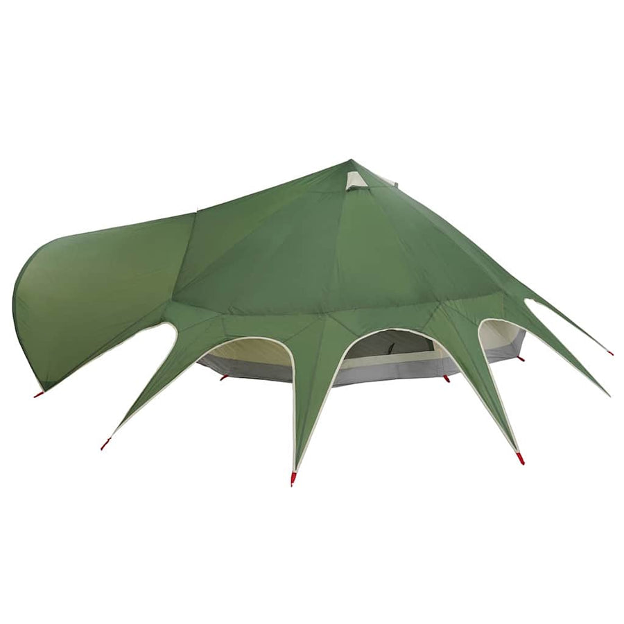 Teepee Tent met dak Groen en Grijs 600 x 600 x 347 cm