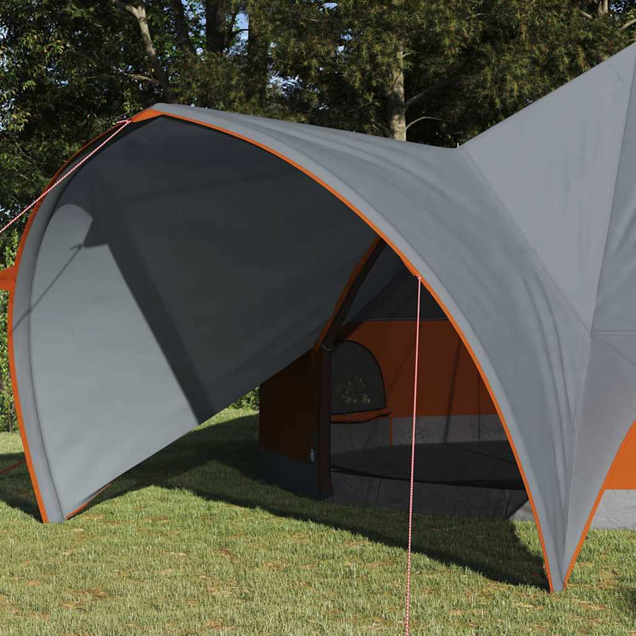 Teepee Tent met dak Grijs en Oranje 600 x 600 x 347 cm