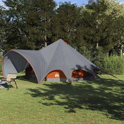 Teepee Tent met dak Grijs en Oranje 600 x 600 x 347 cm