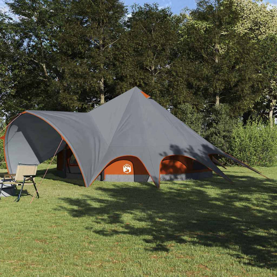 Teepee Tent met dak Grijs en Oranje 600 x 600 x 347 cm