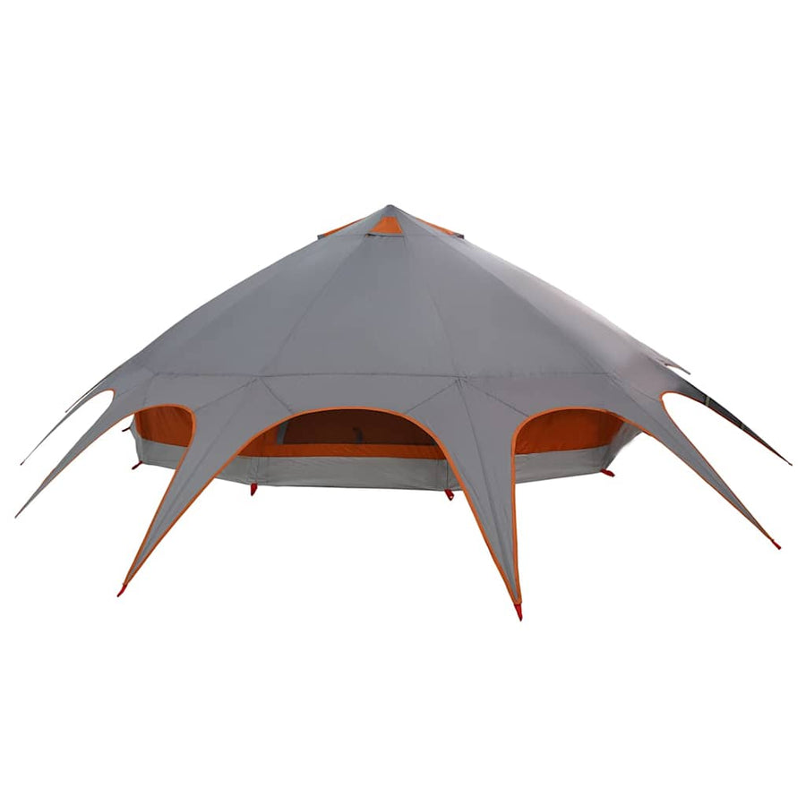 Teepee Tent met dak Grijs en Oranje 600 x 600 x 347 cm