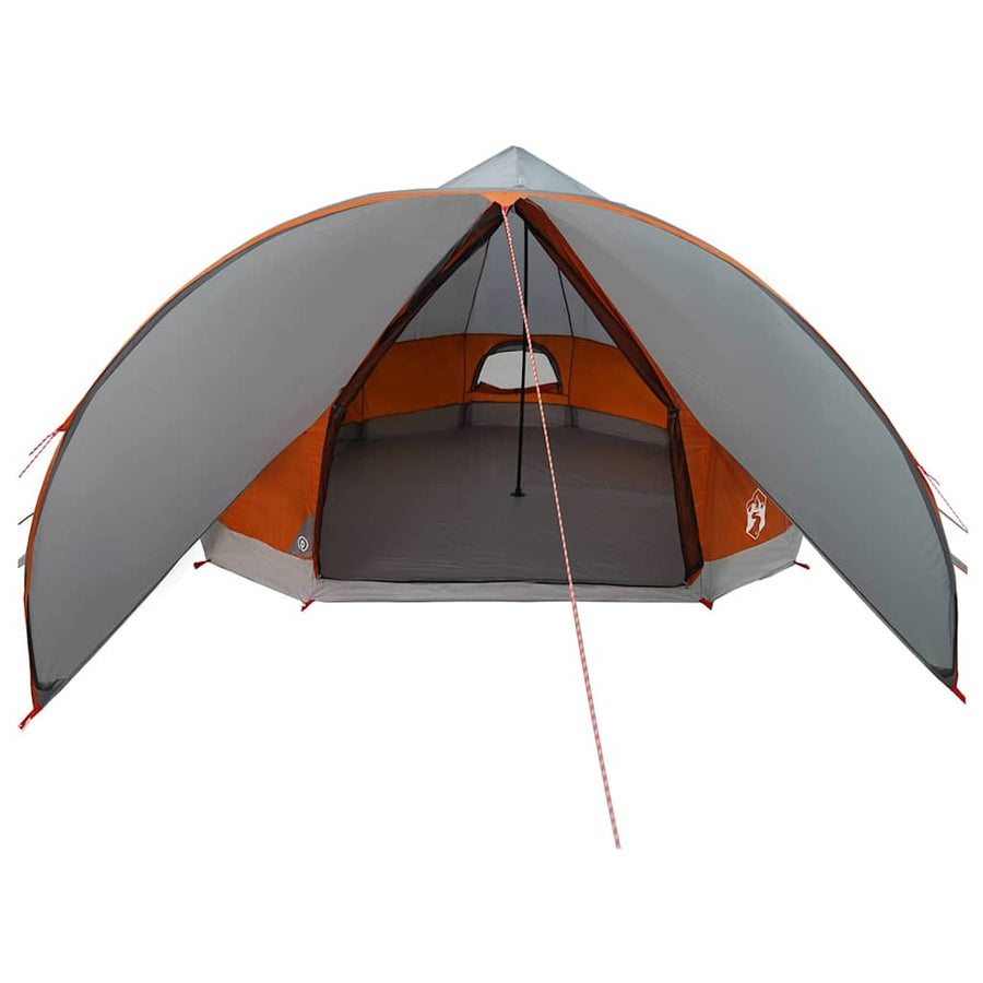 Teepee Tent met dak Grijs en Oranje 600 x 600 x 347 cm