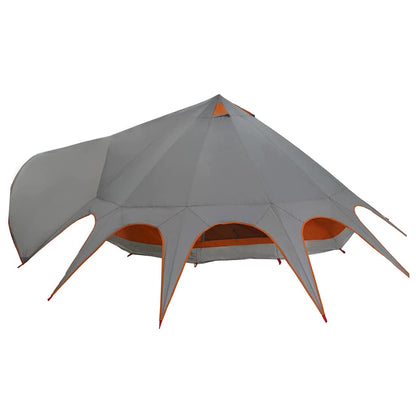 Teepee Tent met dak Grijs en Oranje 600 x 600 x 347 cm
