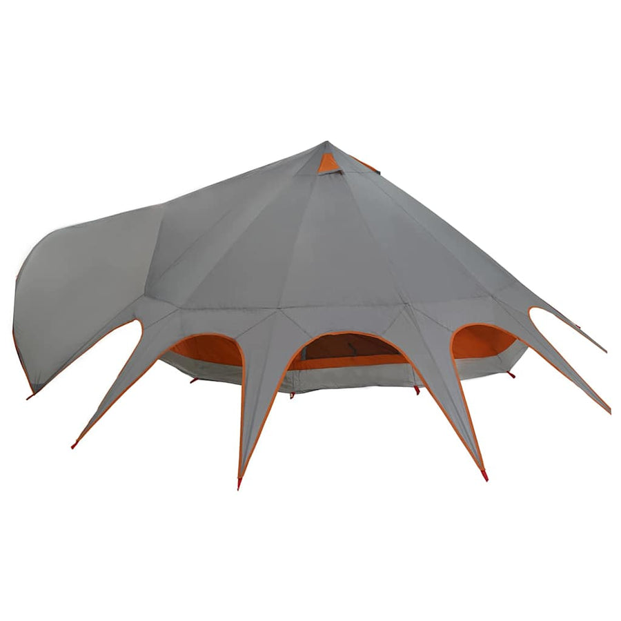Teepee Tent met dak Grijs en Oranje 600 x 600 x 347 cm