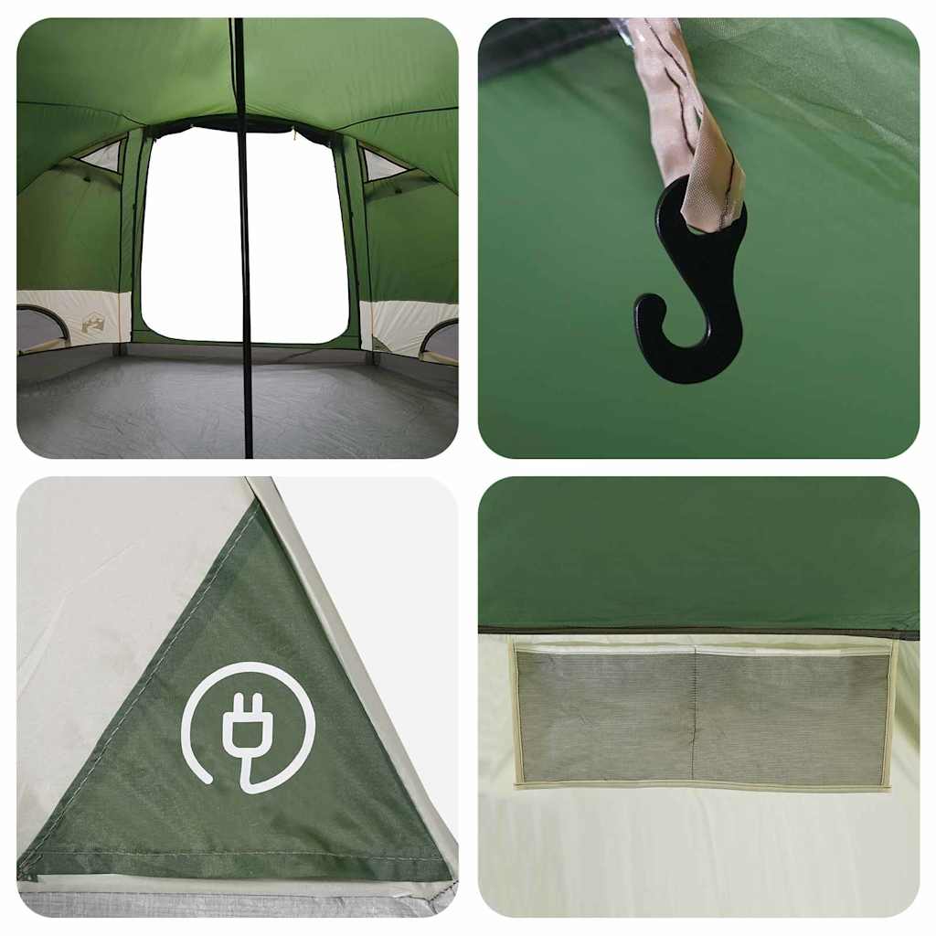 Koepeltent met dak met opslag Groen 505 x 450 x 248 cm
