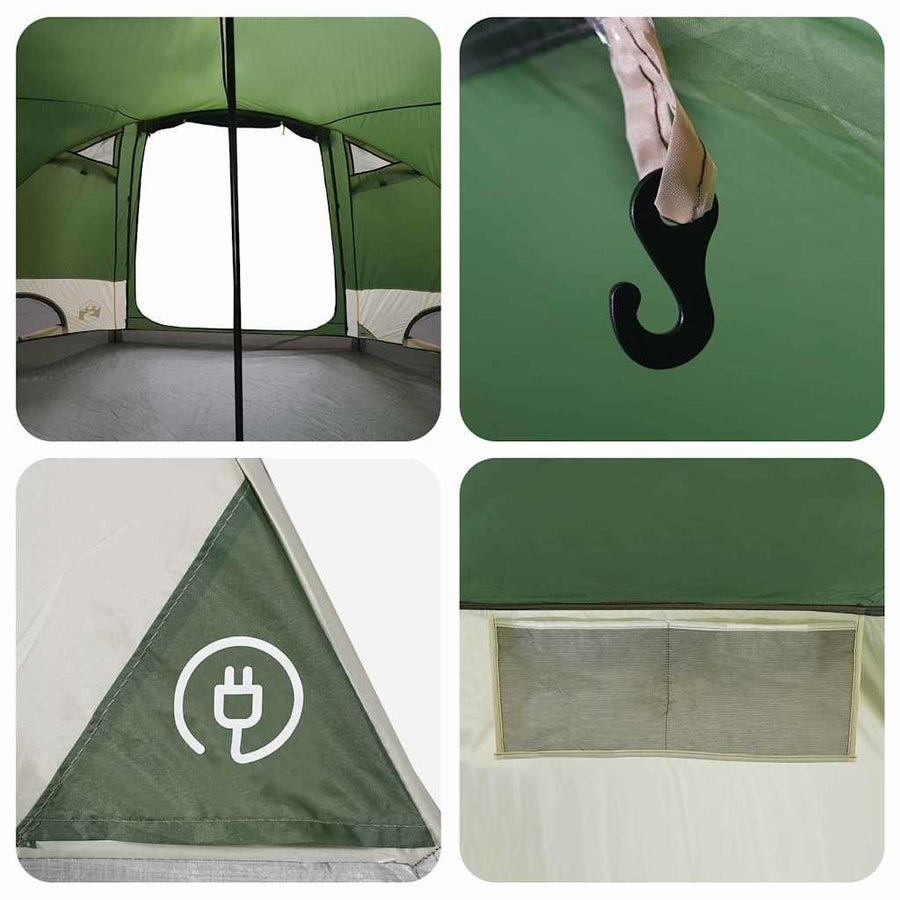 Koepeltent met dak met opslag Groen 505 x 450 x 248 cm