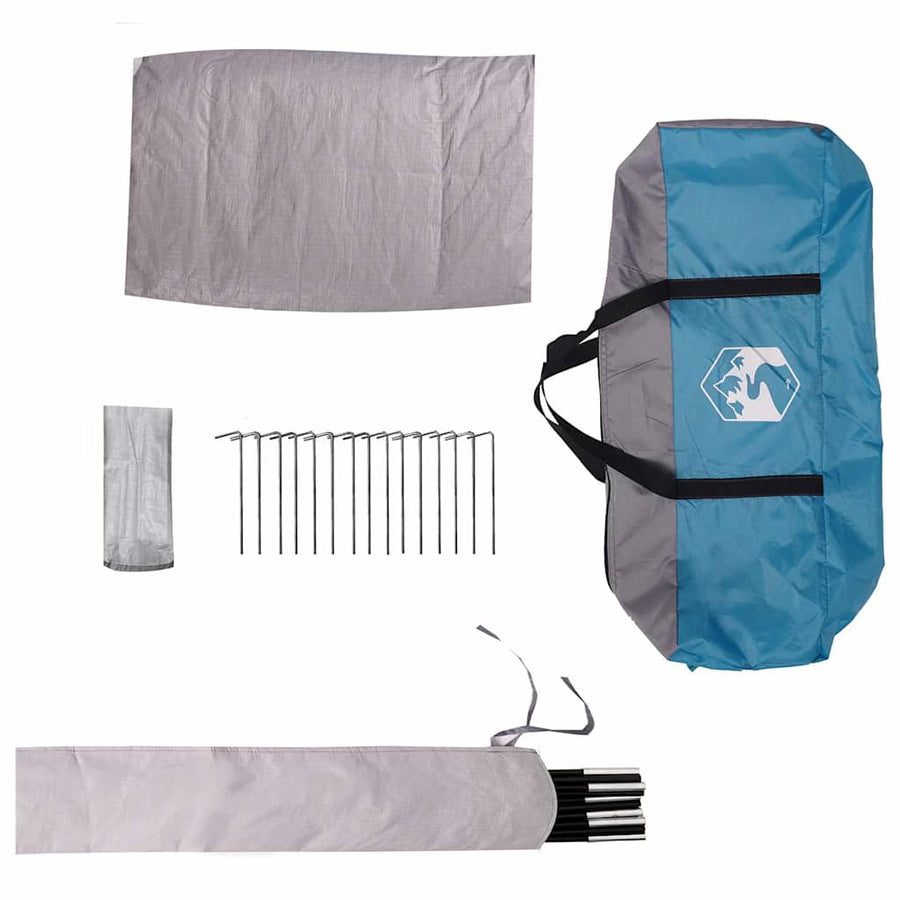 Koepeltent met dak met opslag Blauw 505 x 450 x 248 cm
