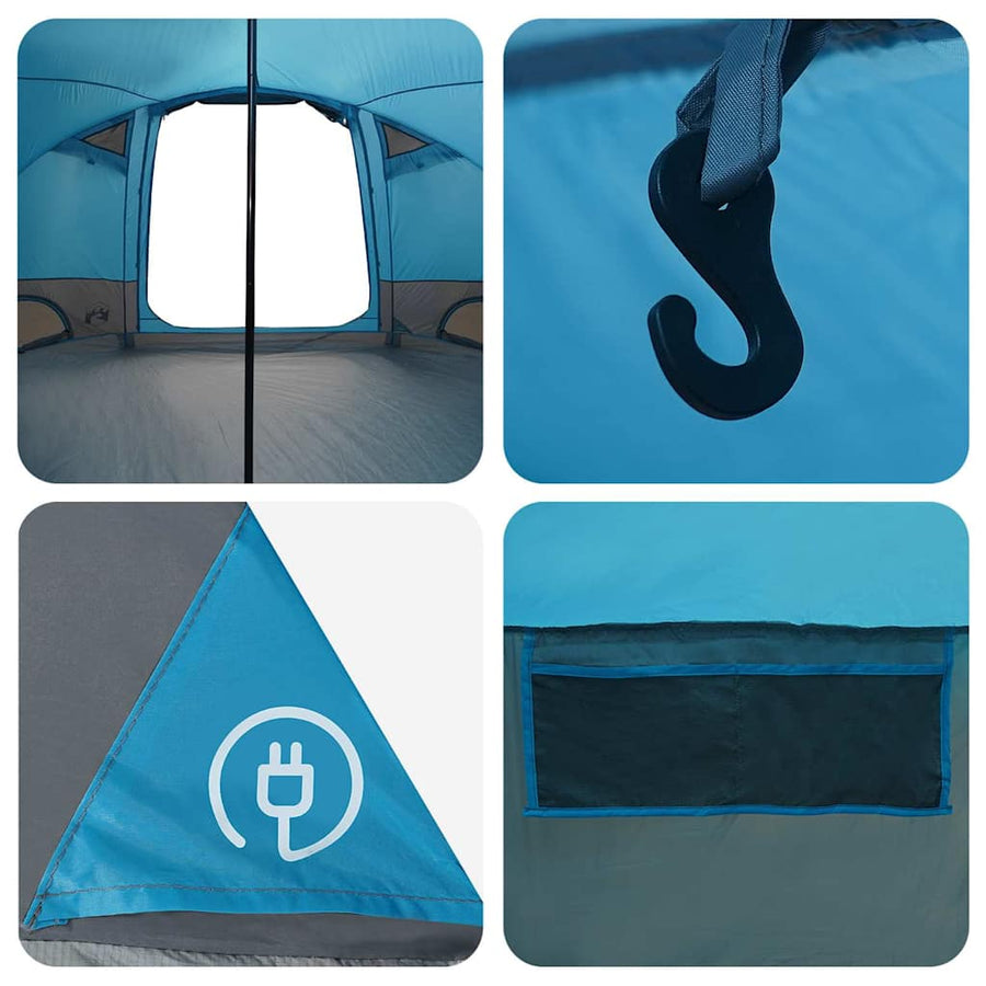 Koepeltent met dak met opslag Blauw 505 x 450 x 248 cm