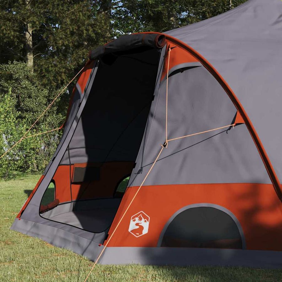 Koepeltent met dak Grijs en Oranje 505 x 450 x 248 cm