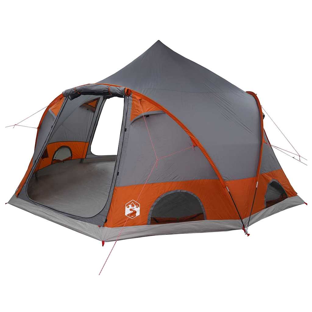 Koepeltent met dak Grijs en Oranje 505 x 450 x 248 cm