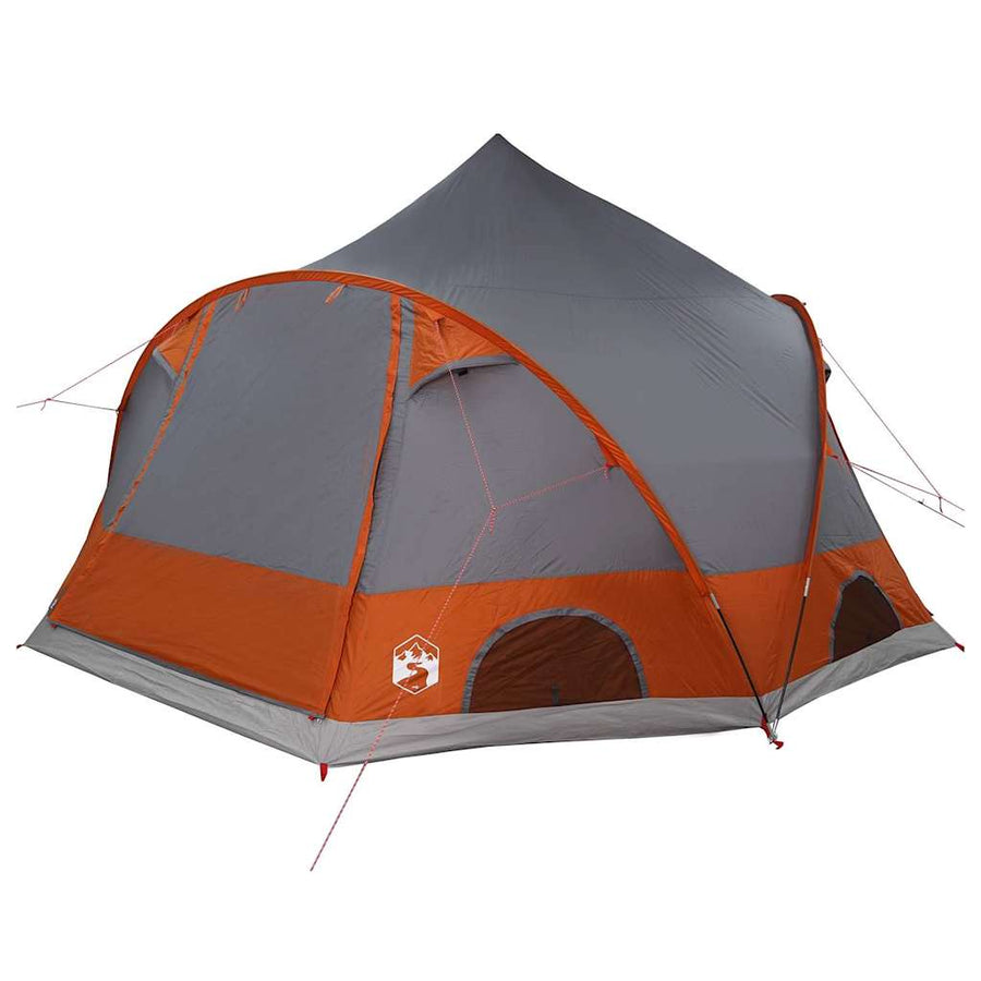 Koepeltent met dak Grijs en Oranje 505 x 450 x 248 cm