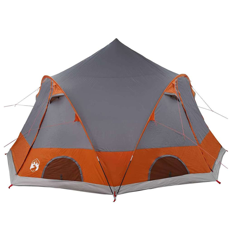 Koepeltent met dak Grijs en Oranje 505 x 450 x 248 cm