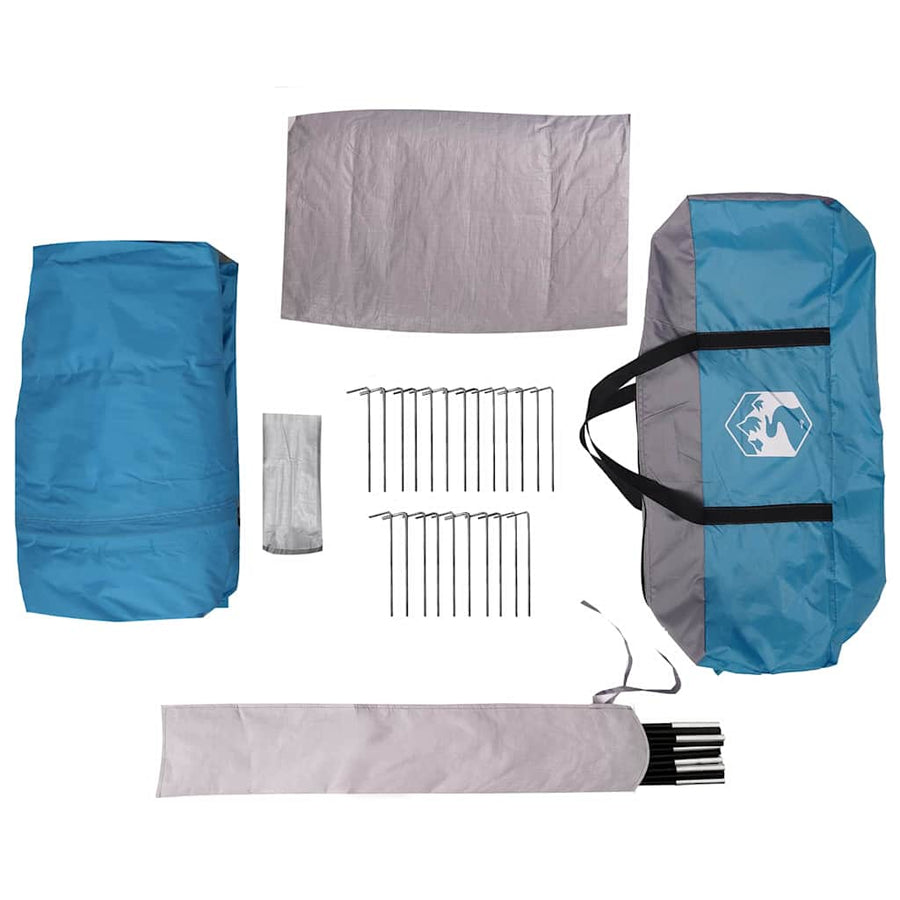 Huisje Tent met dak met opslag Blauw 425 x 396 x 222 cm