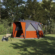 Tent 6-persoons grijs oranje 425x396x222 cm