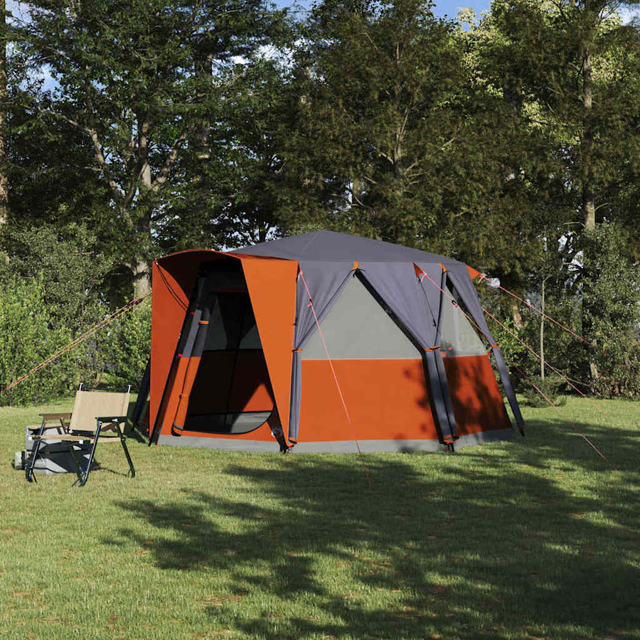 Huisje Tent met dak Grijs en Oranje 425 x 396 x 222 cm